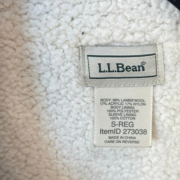 LL Bean Women’s Medium Blue Fair Isle Lambs Wool Full Zip Sherpa Lined Cardigan - Picture 5 of 9